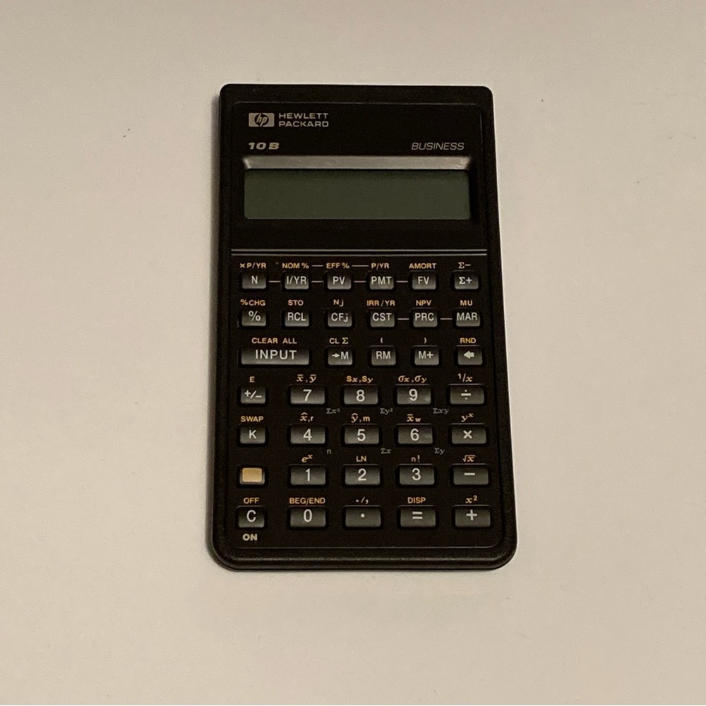 Vintage Hewlett Packard HP 10B Business Financial Calculator